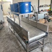 不锈钢风冷板链输送机工业耐高温风冷链板输送